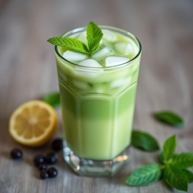 Ice Green Tea Latte One Fifteenth Coffee